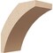 Ekena Millwork 5-inch W x 10-inch D x 10-inch H Thorton Rough Cedar Woodgrain TimberThane Knee Brace, Primed BRCUR05X10X10THRRCPR - alternate 1